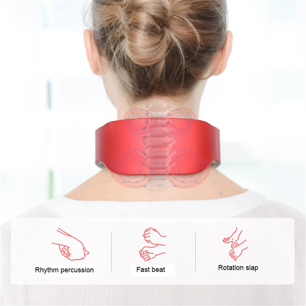 Electric pulse massager for neck and shoulders