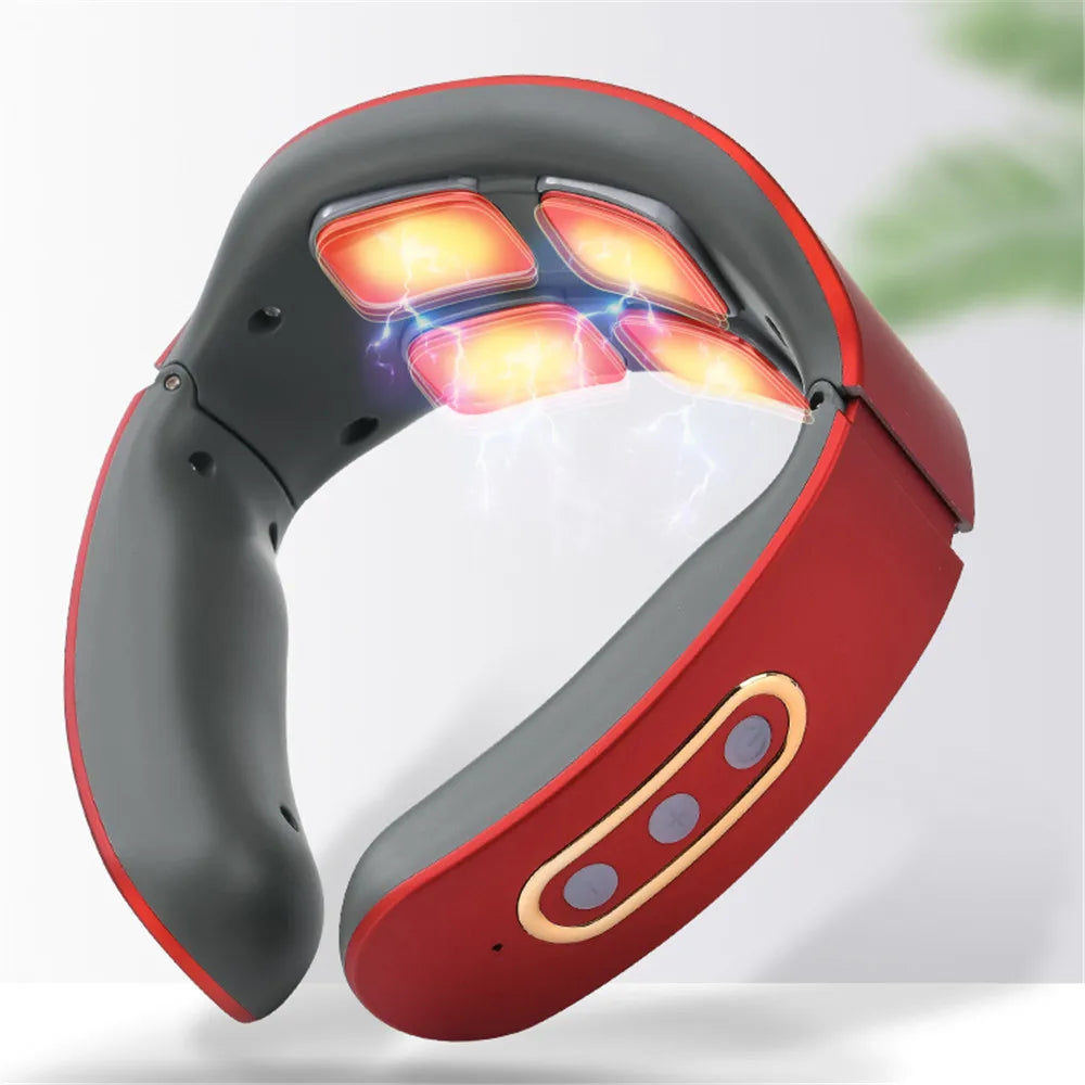 Electric pulse massager for neck and shoulders