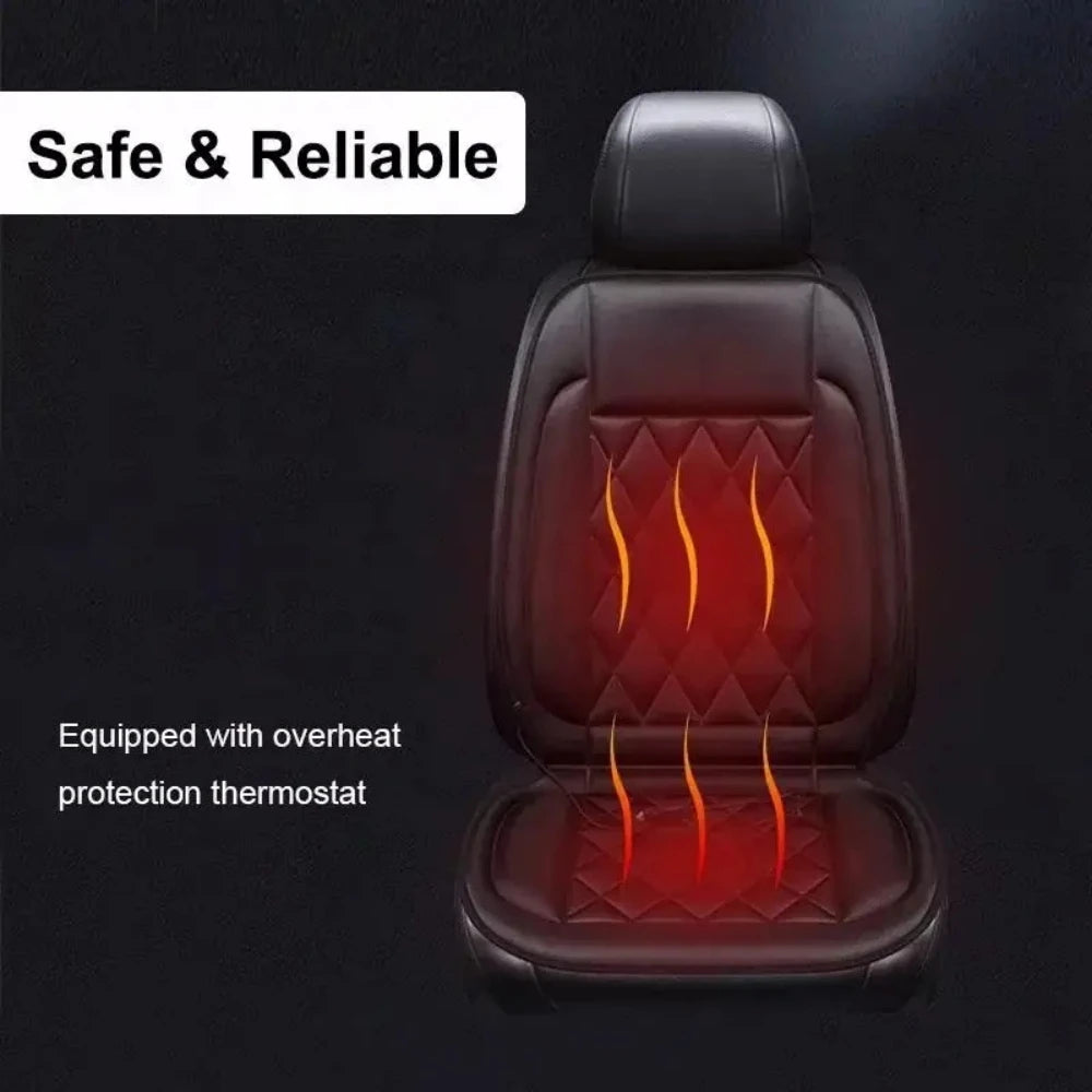 Heated car seat cushion in winter