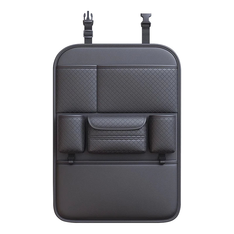Multifunctional organizer for the back of the car seat