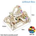 3D Wooden Puzzle Marble Run Set Electric Automatic Roller Coaster Model Building Kits STEAM Educational Toys Kids Adult Gifts