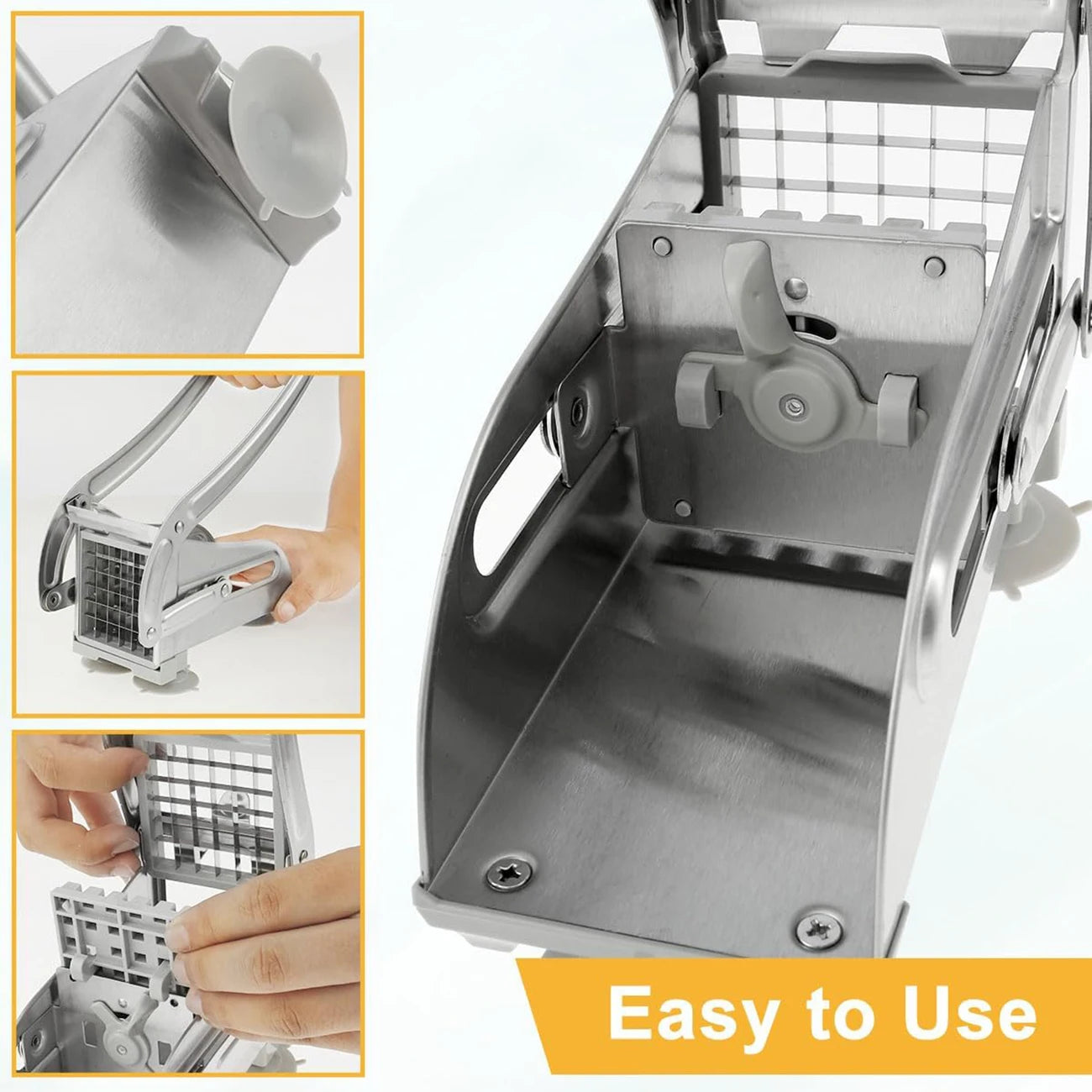 Stainless steel French fry cutter
