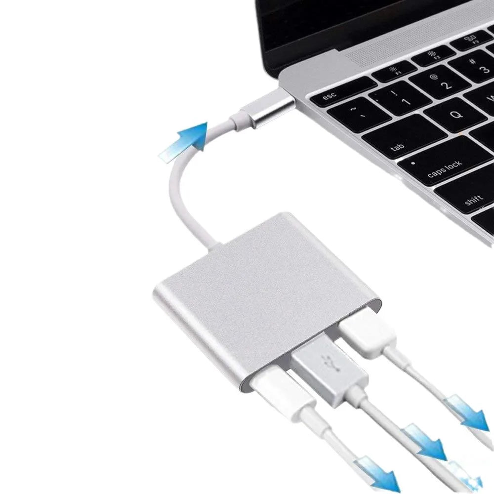 3 IN 1 USB C to HDMI-Compatible Adapter USB 3.1 Hub Type C Charging Converter for Samsung S23 Ultra Huawei Xiaomi Laptop Macbook