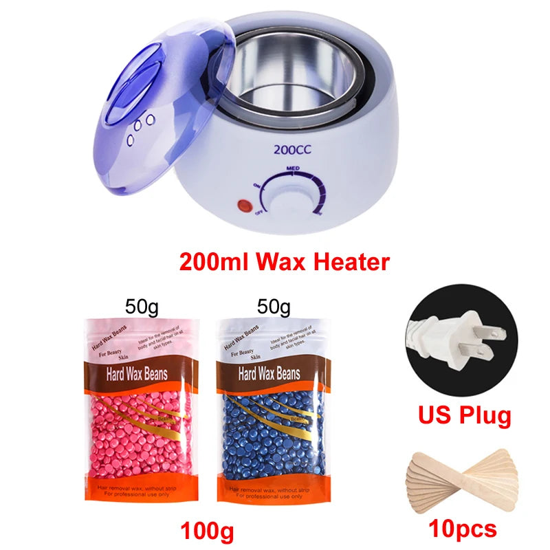 Wax heating device for hair removal