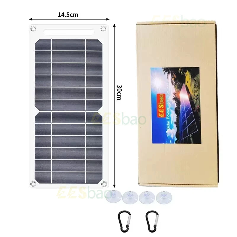 35W 5V USB Sunpower Portable Solar Panel Solar Plate Safe Stabilize Charger ForPower Bank Phone Outdoor Camping Home RV Gift