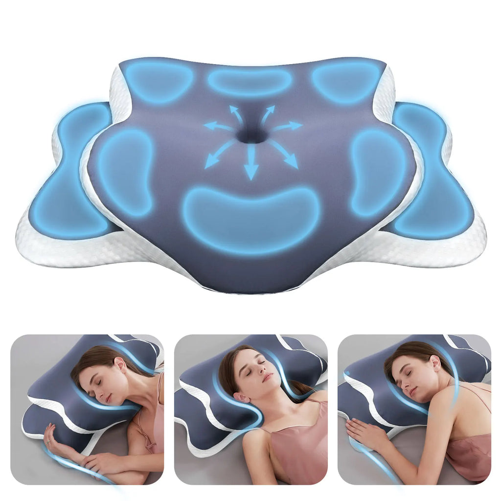 Foam pillow for neck pain relief