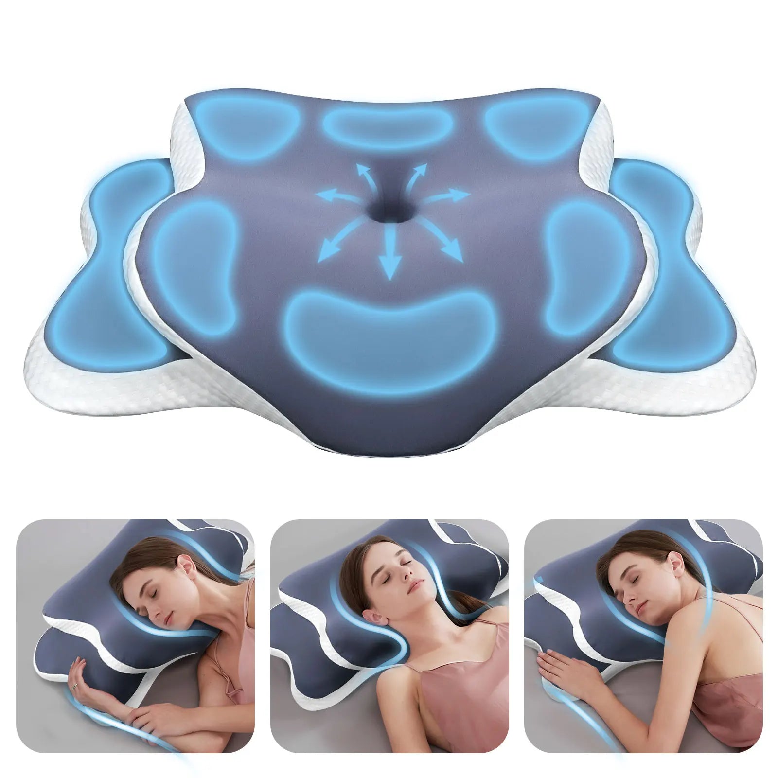 Foam pillow for neck pain relief