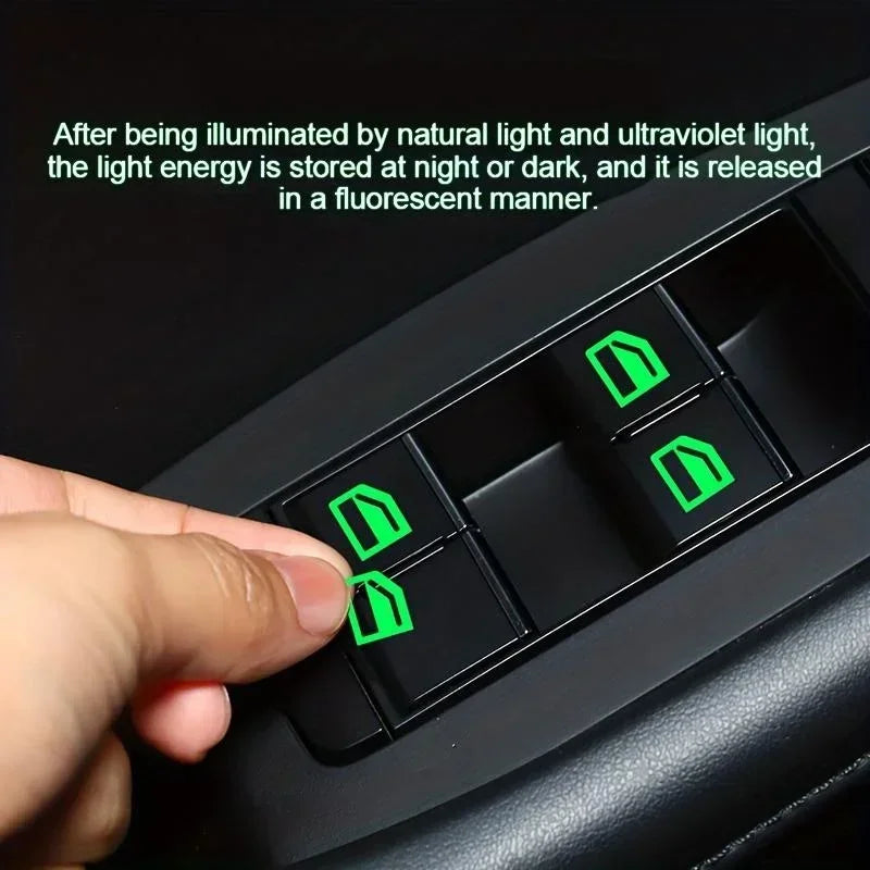 Car door stickers and button switches