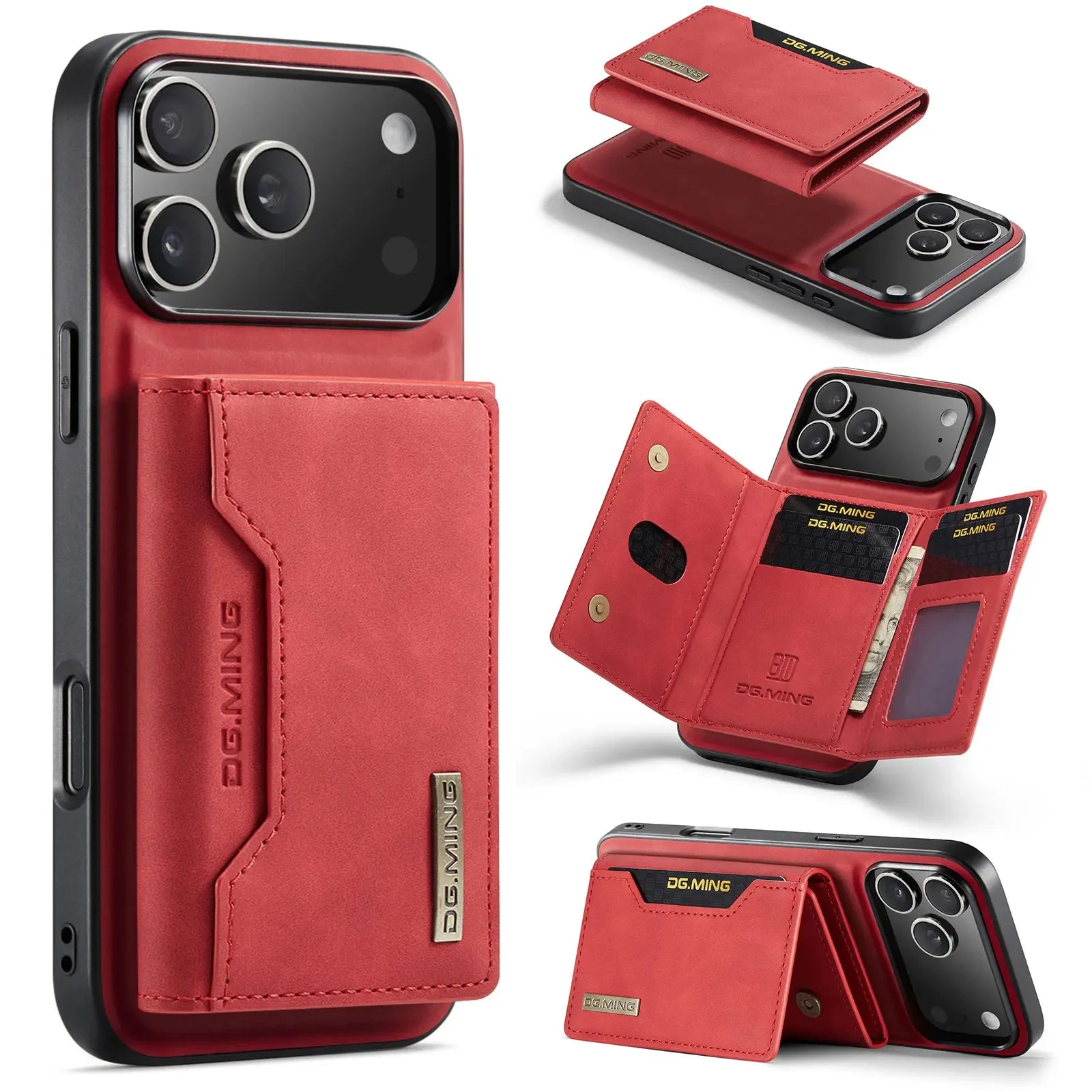 2 in 1 Detachable Magnetic Leather Phone Case