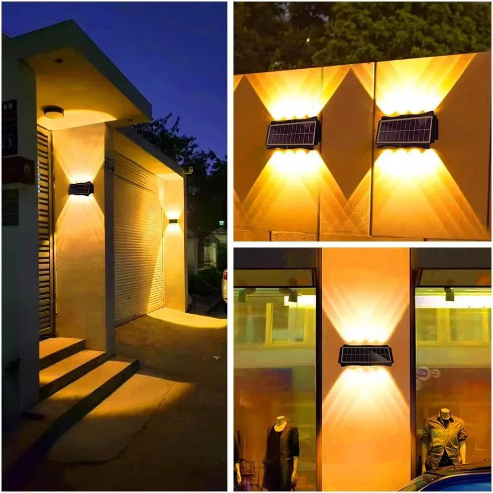 solar-powered wall lamp