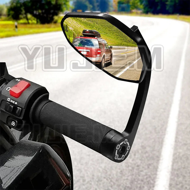 Motorcycle handlebar rearview mirror
