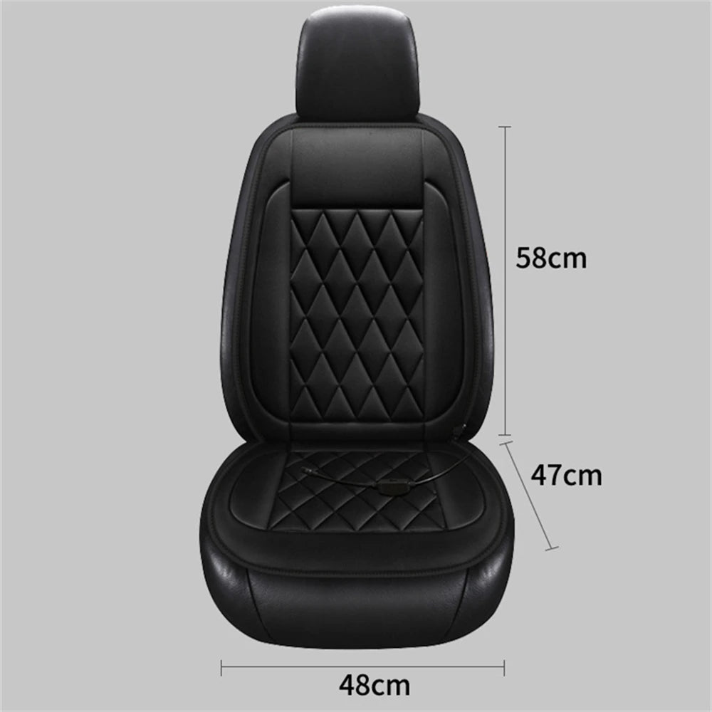 Heated car seat cushion in winter