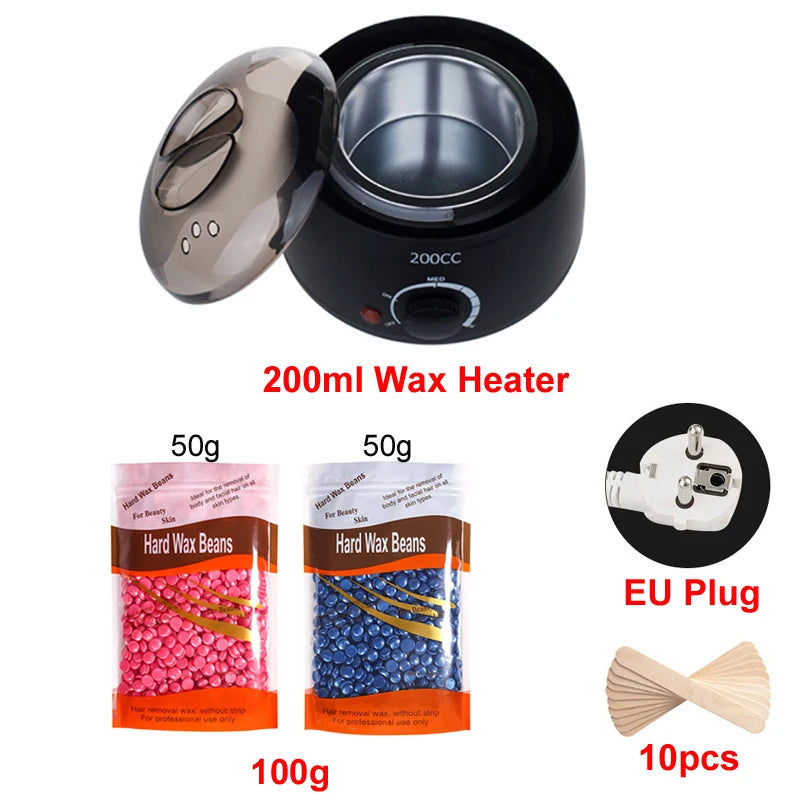 Wax heating device for hair removal