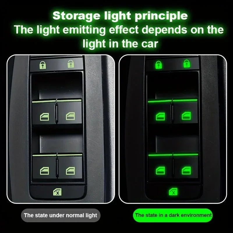 Car door stickers and button switches