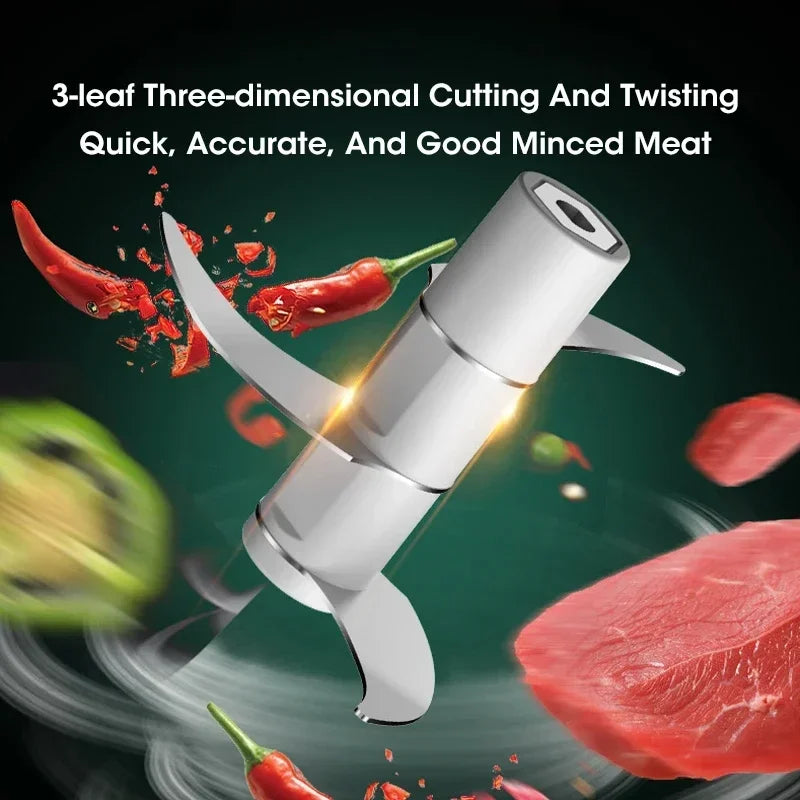 Meat and vegetable grinder for kitchen appliances