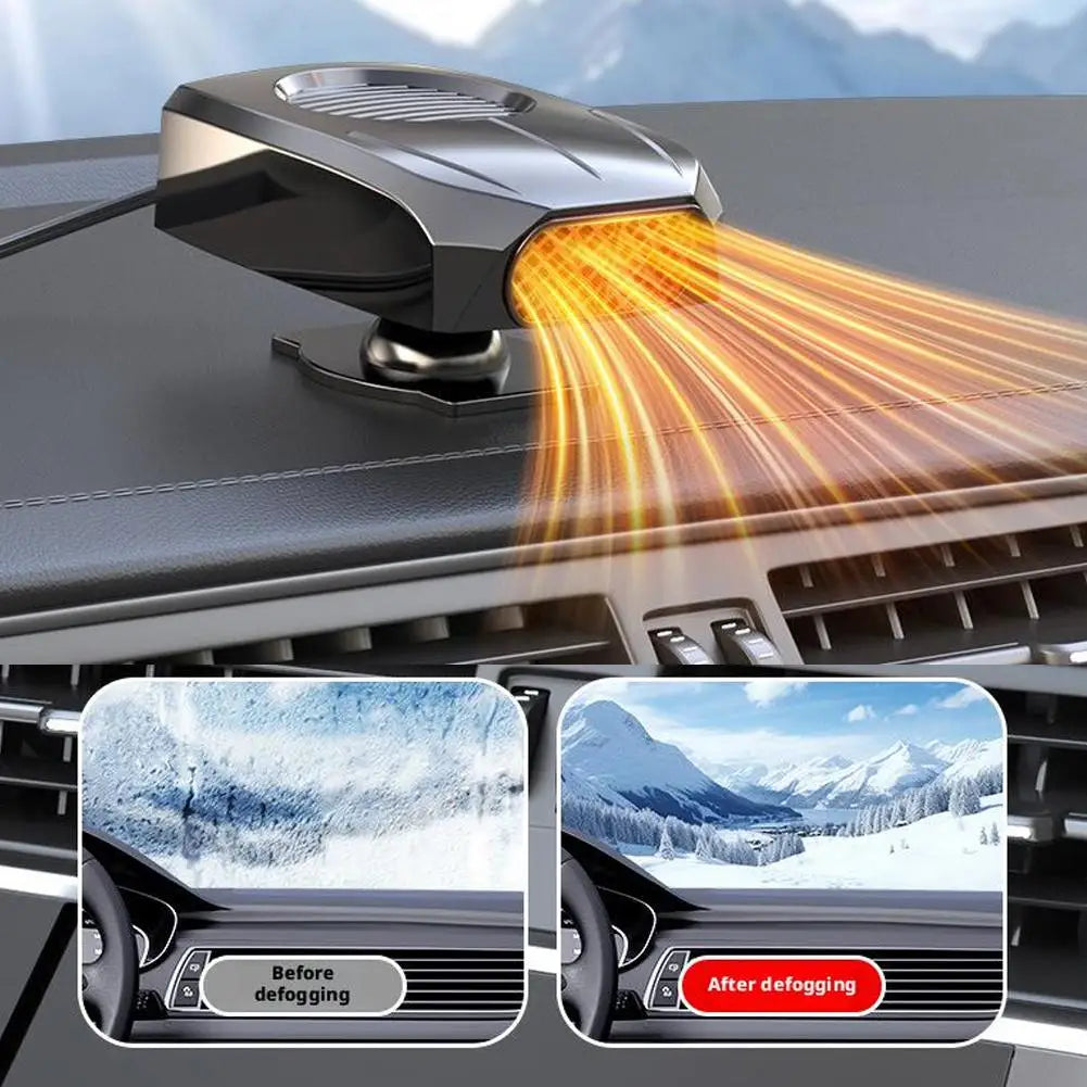 Powerful car windshield de-icer