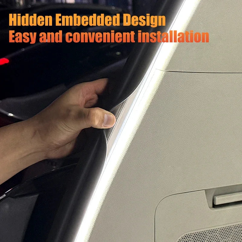 Dynamic flowing light strip for the car trunk