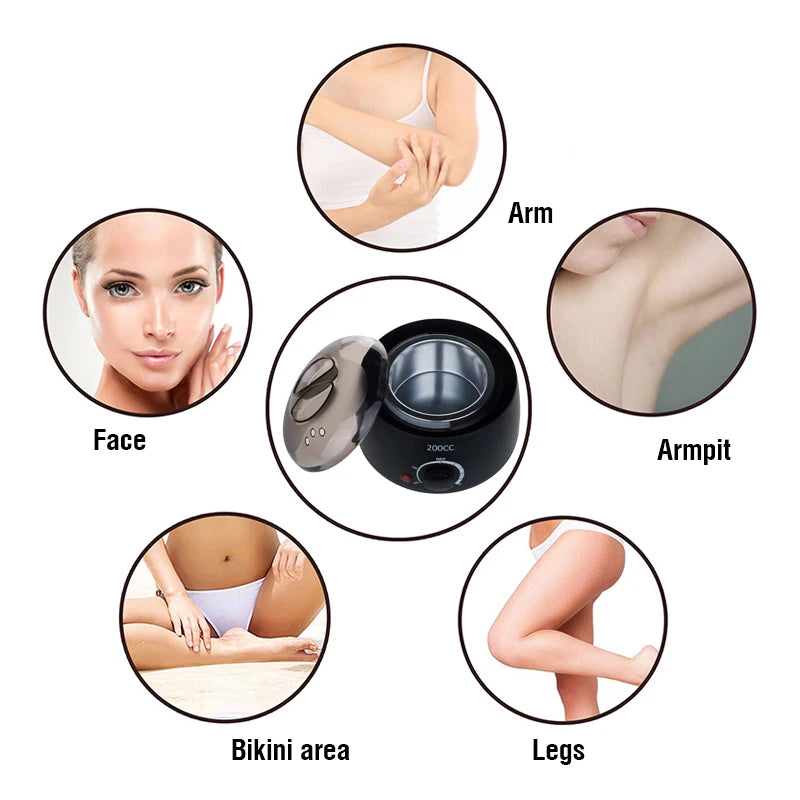 Wax heating device for hair removal