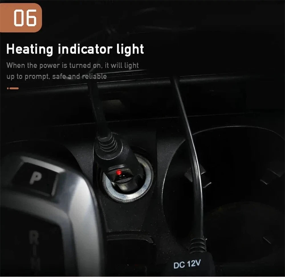 Heated car seat cushion in winter