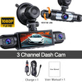 4-camera car video recorder, front, rear, and interior black box, night vision, loop recording, 360 car camera