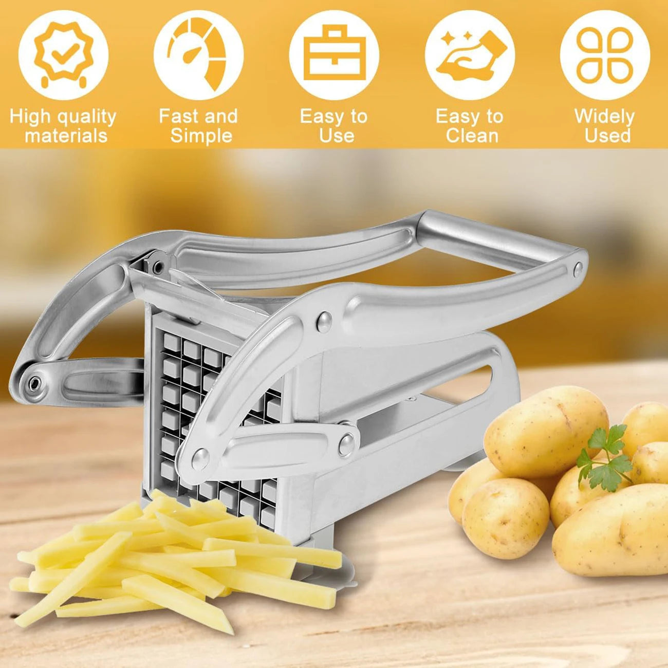 Stainless steel French fry cutter