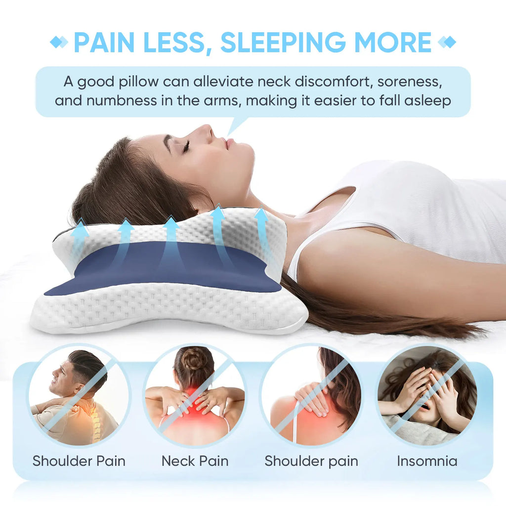Foam pillow for neck pain relief
