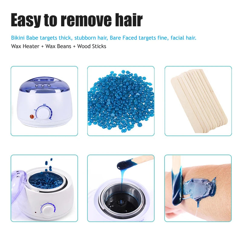 Wax heating device for hair removal