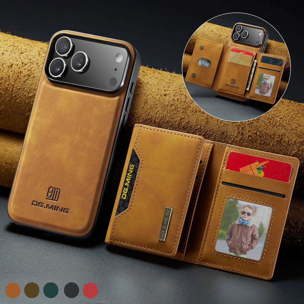 2 in 1 Detachable Magnetic Leather Phone Case