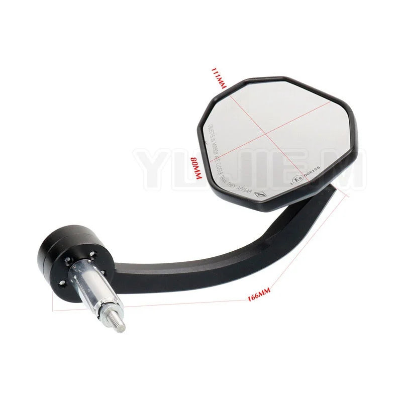 Motorcycle handlebar rearview mirror