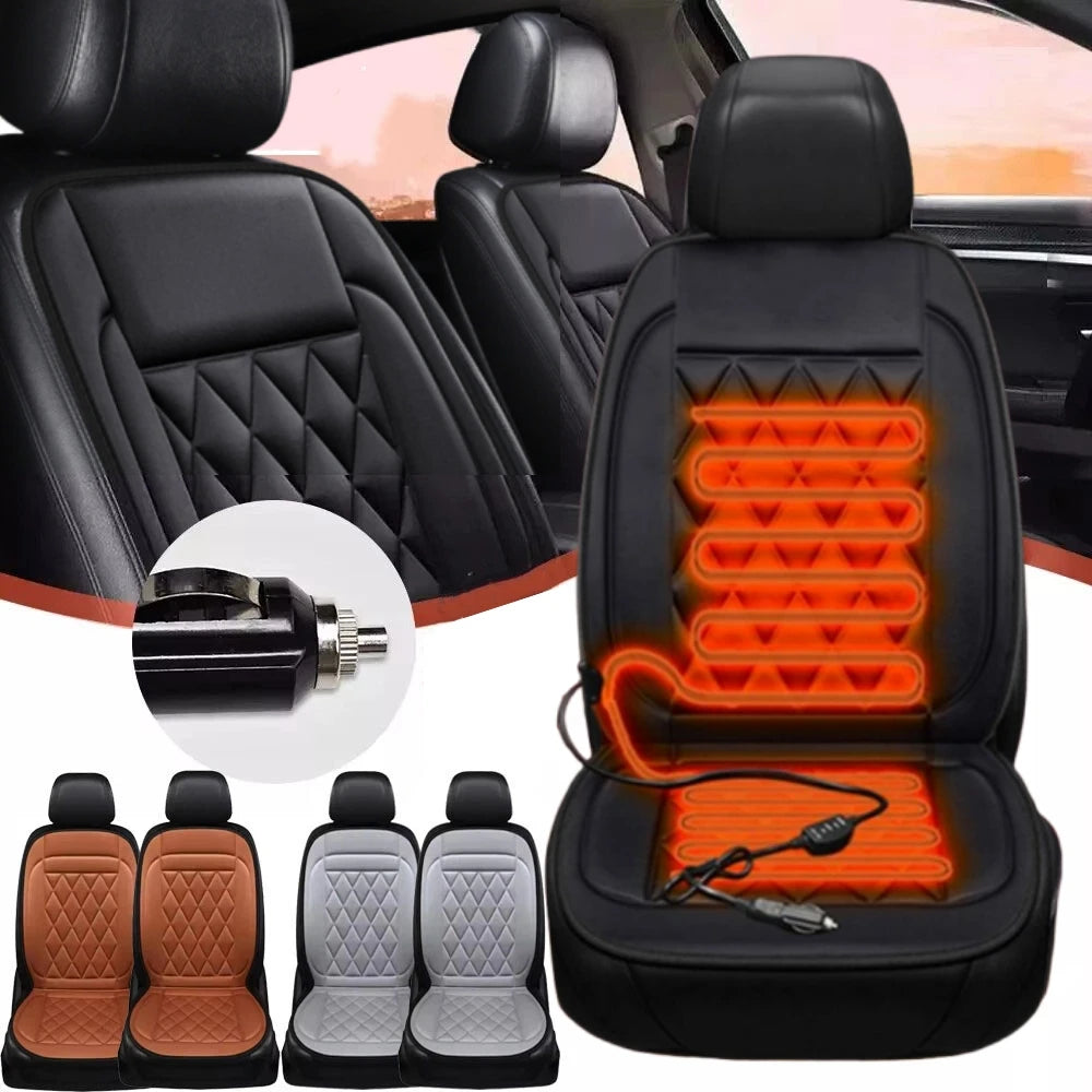 Heated car seat cushion in winter