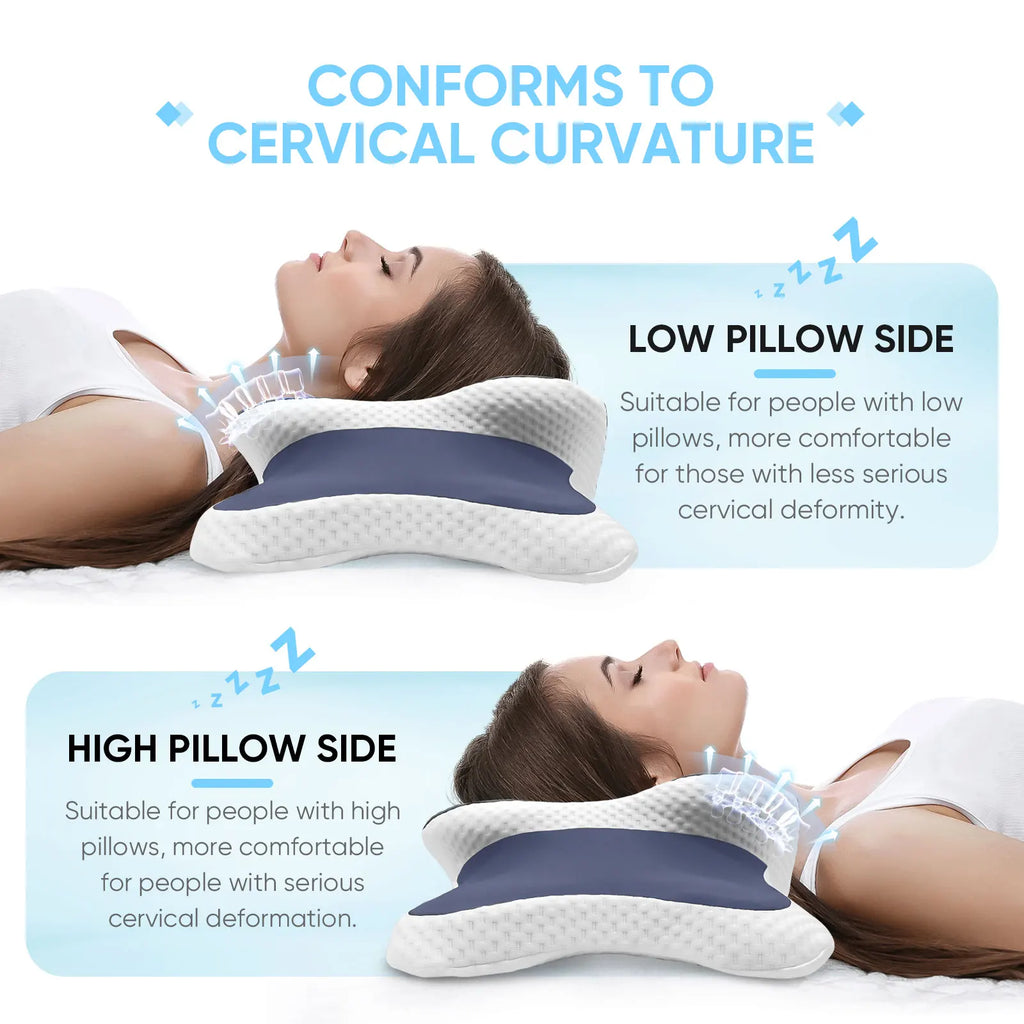 Foam pillow for neck pain relief