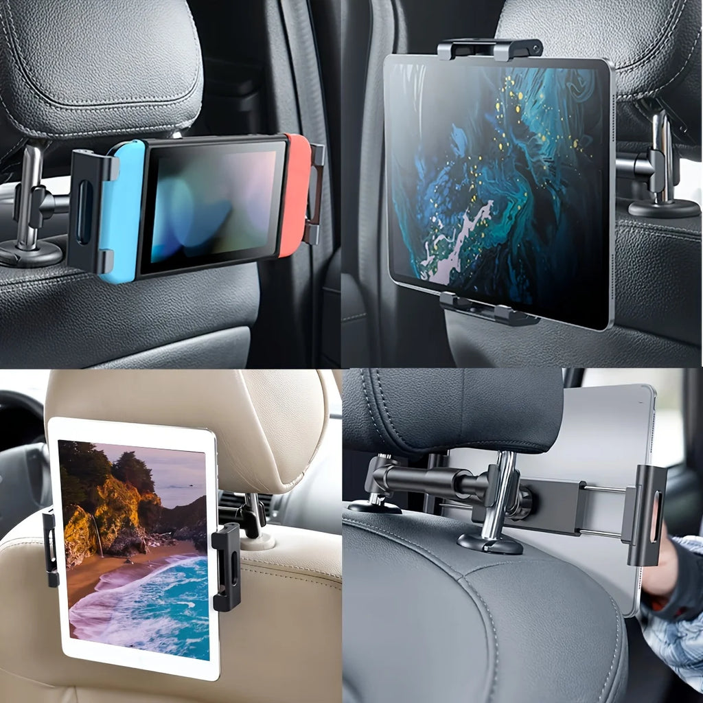 Tablet holder in the back seat of the car